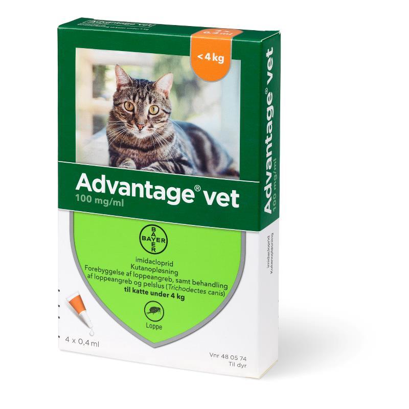 Køb Advantage – Katte op til 4 – 180 kr.