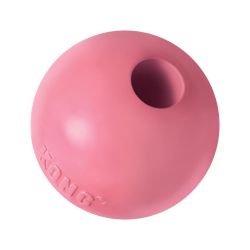 Lyserød KONG Puppy Ball m/hul