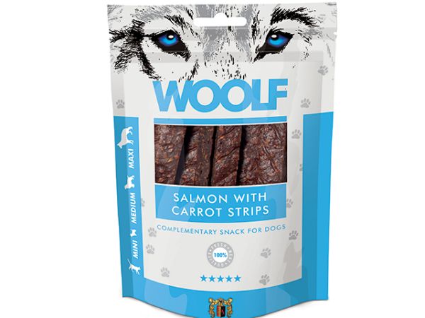 Woolf Salmon With Carrot Strips hundegodbidder