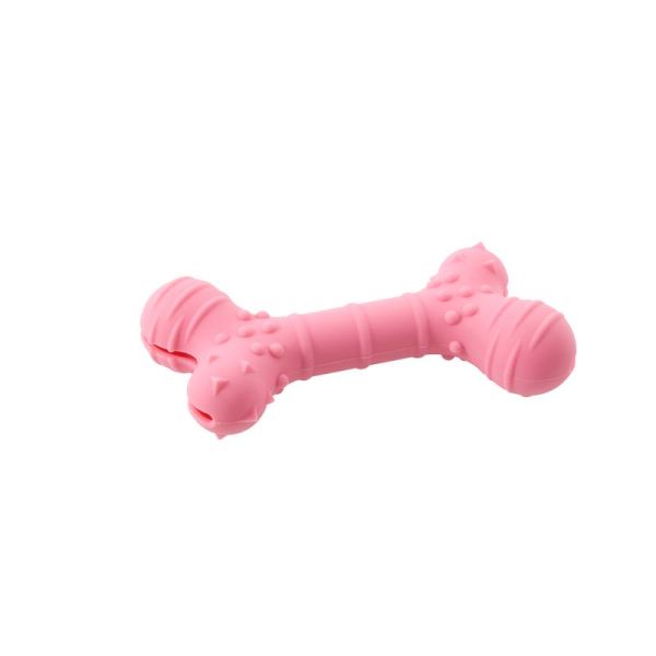 Buster Flex Bone - Pink - Legetøj til hvalpe som kan fyldes med godbidder