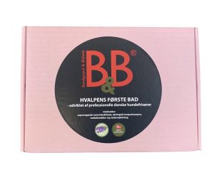 B&B Hvalpepakke til hvalpens første bad - Rosa æske