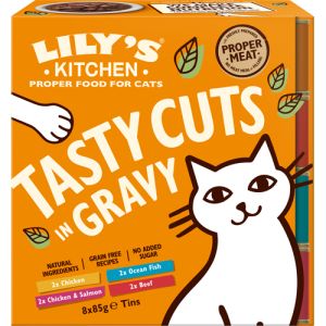 Lilys Kitchen Tasty Cuts in Gravy Multipack 8 x 85g - kattevådfoder