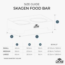 Dog Copenhagen Skagen Food Bar - størrelses guide