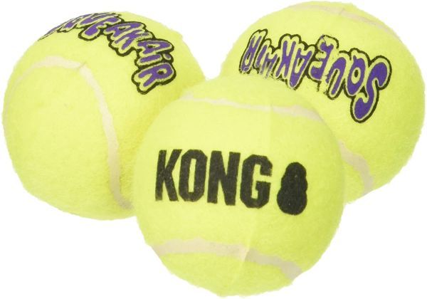 KONG Airdog Squeaker Tennisbolde 3 stk - X-Small