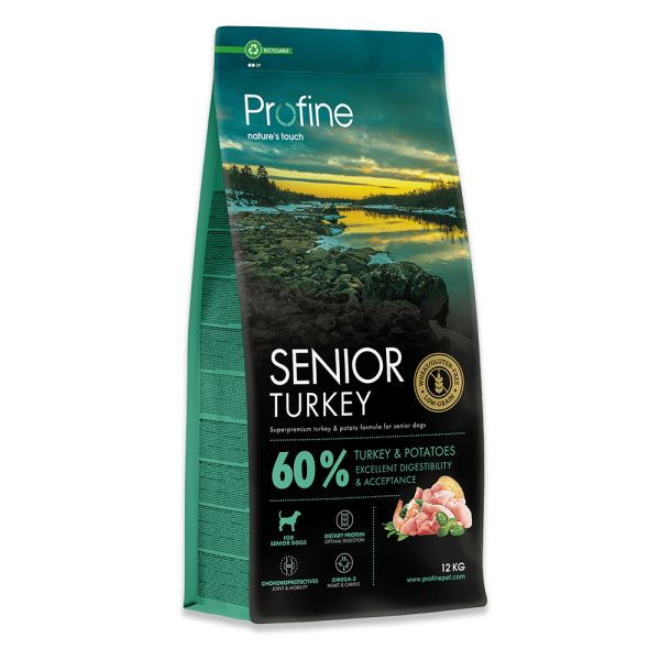 Profine Senior Hundefoder med Kalkun 12 kg