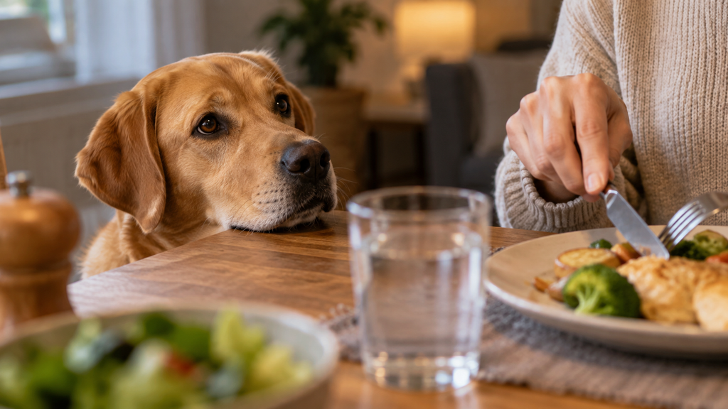 Når hunden tigger ved bordet: Sådan deler du mad med omtanke